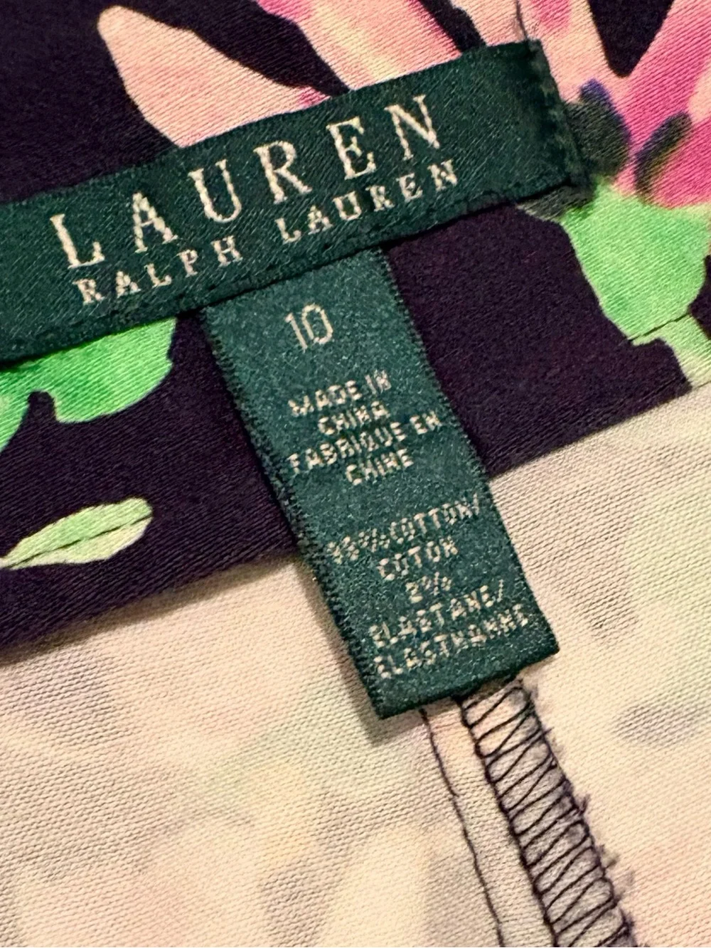 Ralph Lauren Black Floral Pencil Skirt